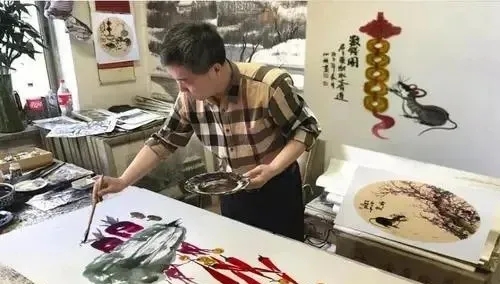 路海艇军旅书画名家、国家一级美术师《春色荡漾》篇